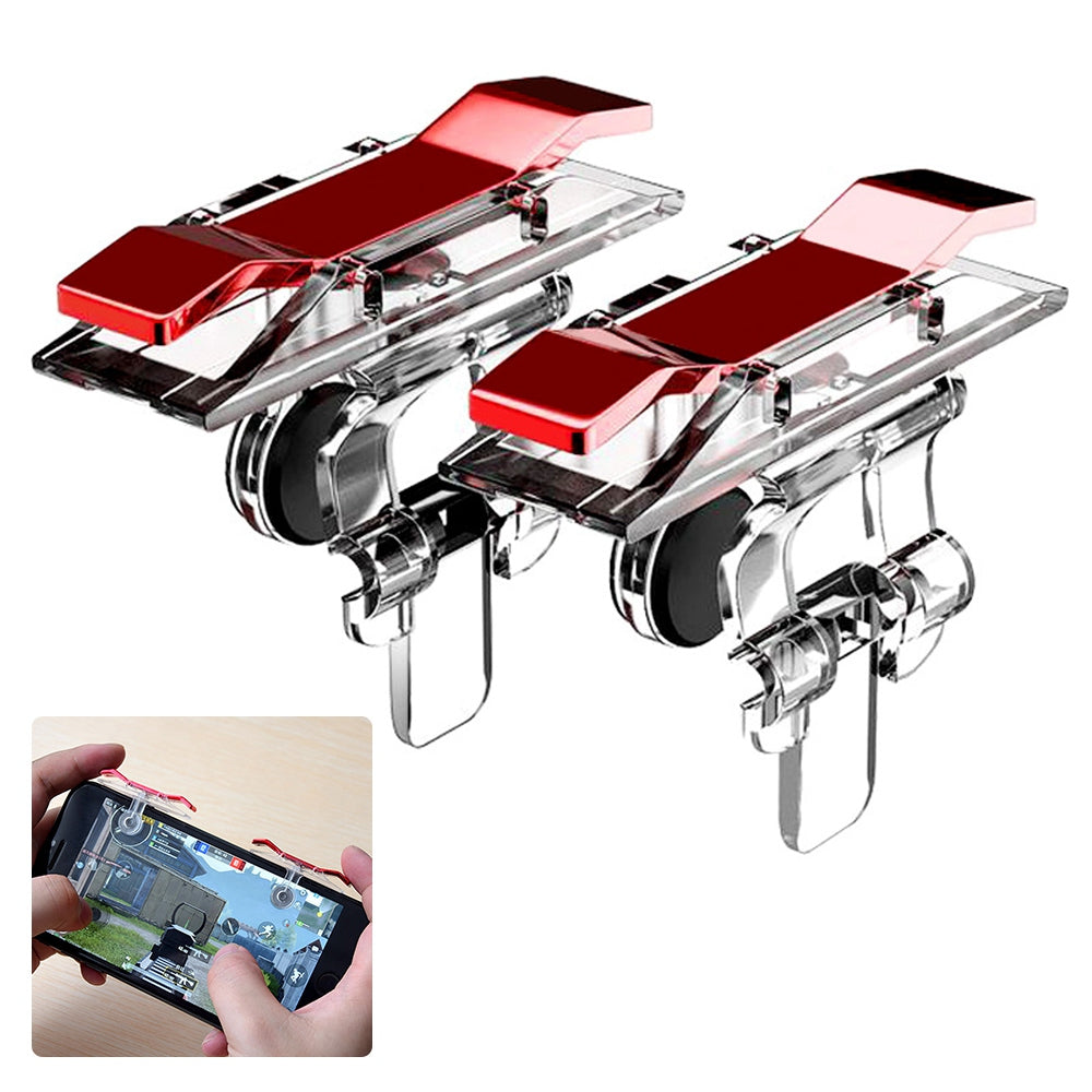 E9 2Pcs Mobile Phone Game Joystick Controller for PUBG STG FPS TPS Fire Button Shooting Game Aim Button (ABS+Electroplating) E9 2Pcs Mobile Phone Game Joystick Controller for PUBG STG FPS TPS Fire Button Shooting Game Aim Button (ABS+Electroplating)